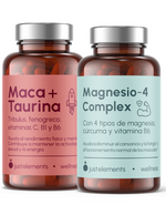 Pack Vigor y energía: Maca + Taurina y Magnesio - 4 Complex
