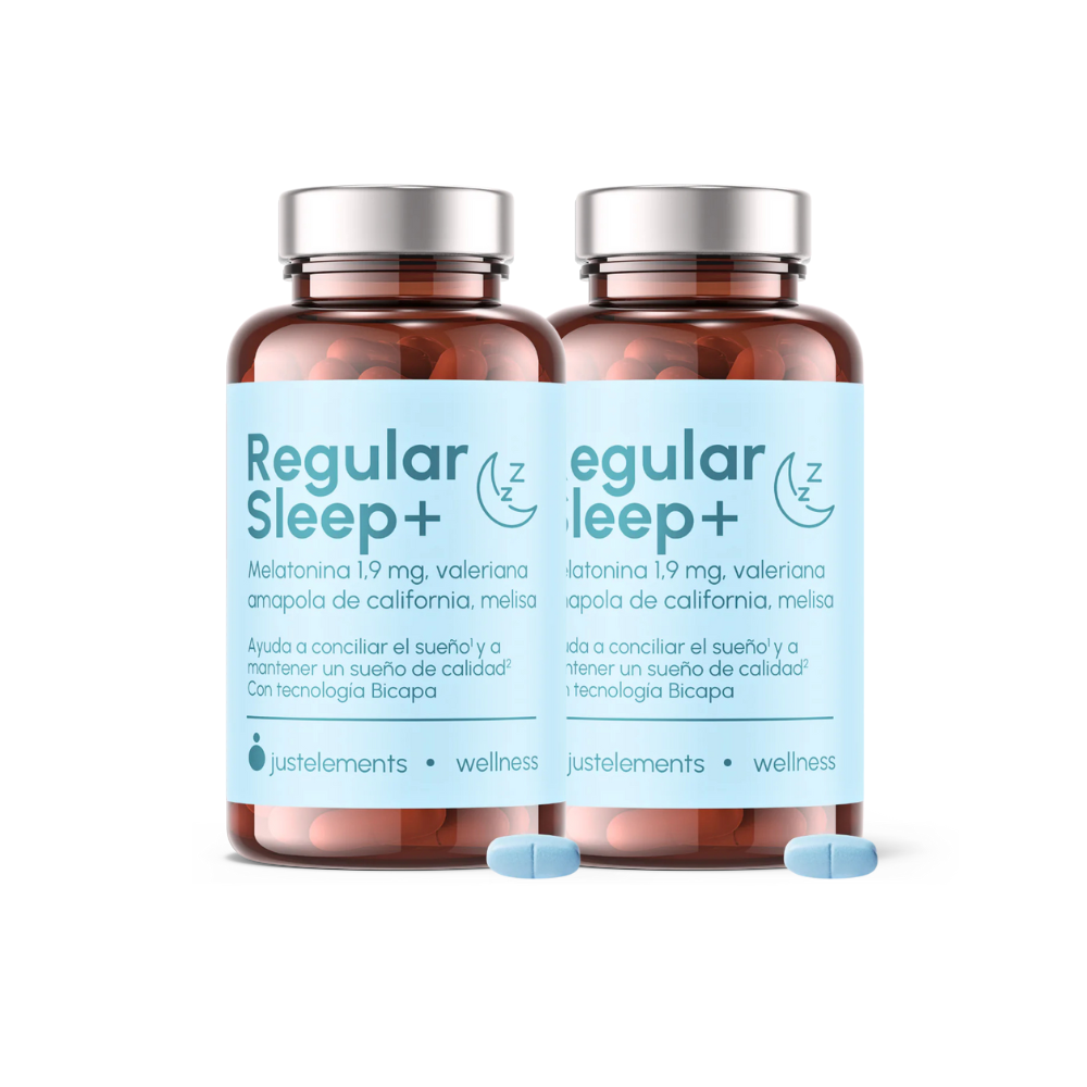 Pack 2 Regular Sleep - Melatonina bicapa de alta concentración 1,9 mg