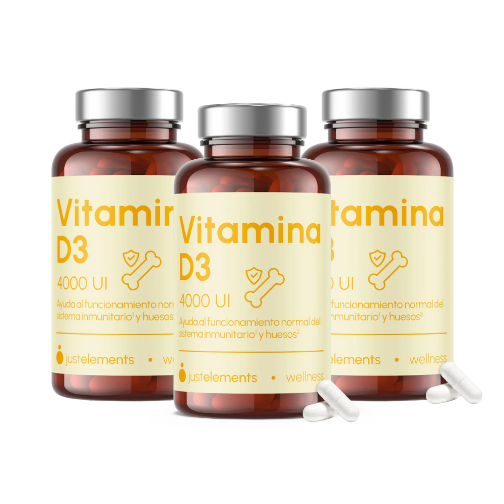 Pack 3 Vitamina D3 4000 UI de Just Elements Wellness